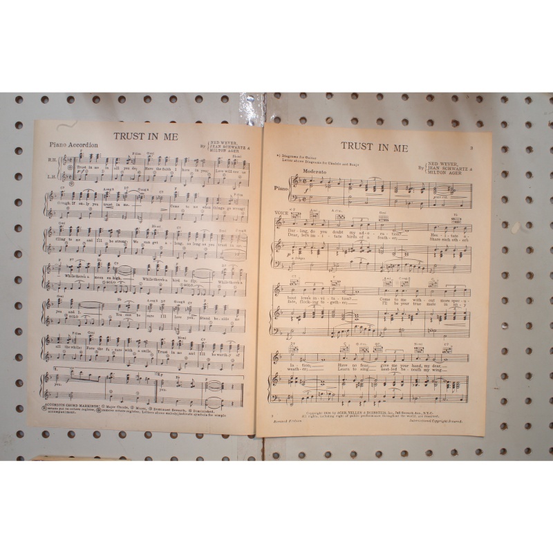 1936 - Trust in me Freddie Martin - Sheet Music