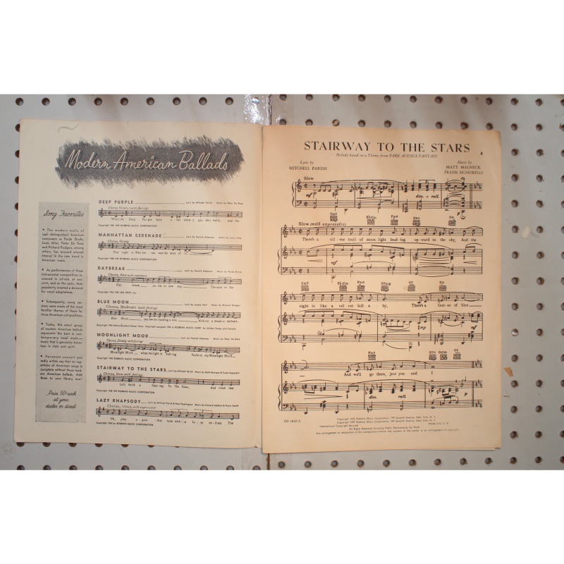 1935 - STAIRWAY TO THE STARS BY MITCHELL PARISH , MATT MALNECK AND FRANK SIGNREL