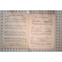 1937 - HELLO CENTRAL , GIVE ME HEAVEN  BY CHAS. K. HARRIS - Sheet Music