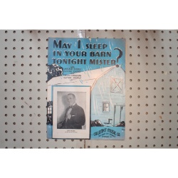 1935 - MAY I SLEEP IN YOUR BARN TONIGHT MISTER? - Sheet Music