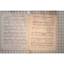 1935 - MAY I SLEEP IN YOUR BARN TONIGHT MISTER? - Sheet Music