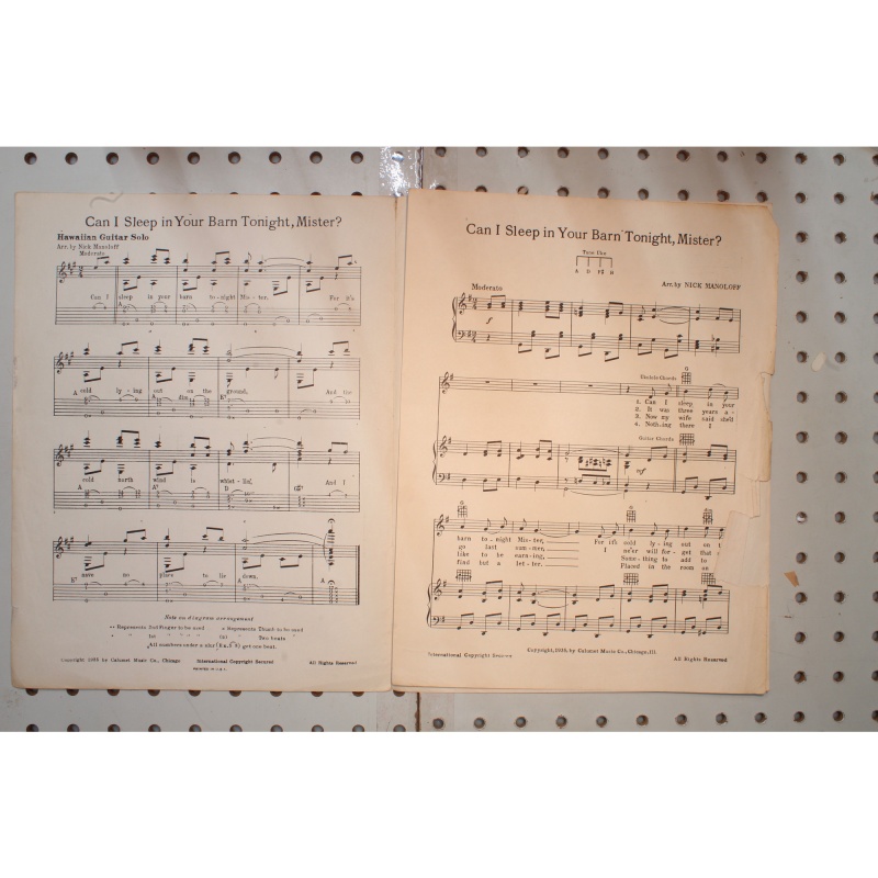 1935 - MAY I SLEEP IN YOUR BARN TONIGHT MISTER? - Sheet Music