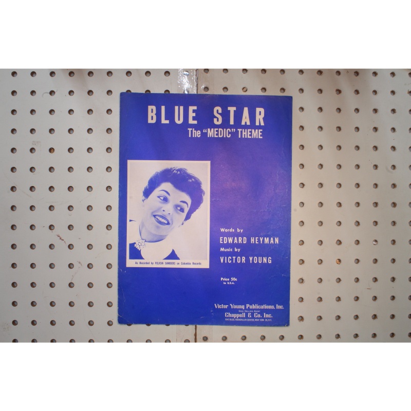 1955 - BLUE STAR THE MEDIC THEME BY EDWARD HEYMAN AND VICTOR YOUNG - Sheet Music