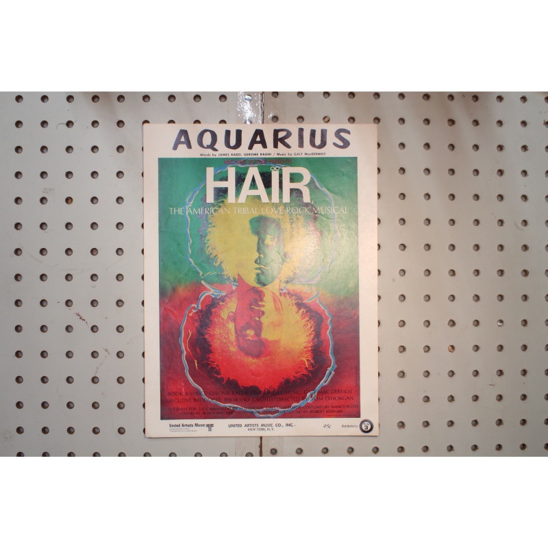 1967 - AQUARIUS HAIR BY JAMES RADO, GEROME RAGNI AND GALT MACDERMOT - Sheet Musi