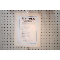 1960 - THE EXODUS SONG BY ERNEST GOLD AND PAT BOONE - Sheet Music