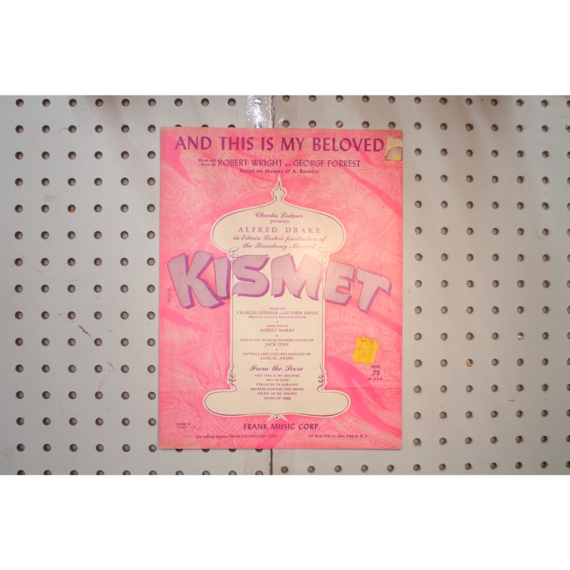 1953 - AND THIS IS MY BELOVED BY ROBERT WRIGHT AND GEORGE FORREST - Sheet Music