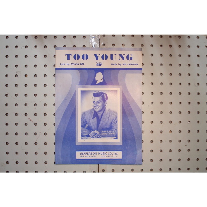 1951 - TOO YOUNG BY SYLVIA DEE AND SID LIPPMAN - Sheet Music