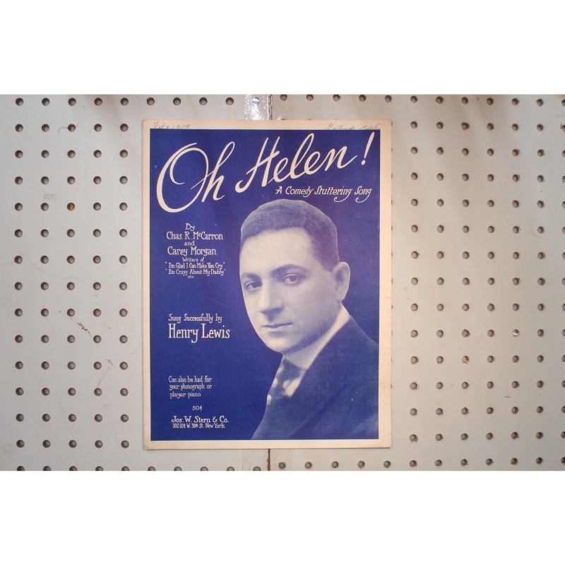 1918 - OH HELEN BY CHAS R. MC CARRON AND CAREY MORGAN - Sheet Music