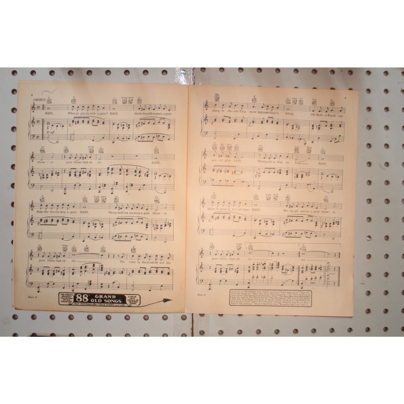 1934 - RAIN BY BILLY HILL AND PETER DE ROSE - Sheet Music