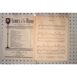 1935 - LIGHTS OUT ( CLOSE YOUR EYES AND DREAM OF ME BY BILLY HILL - Sheet Music