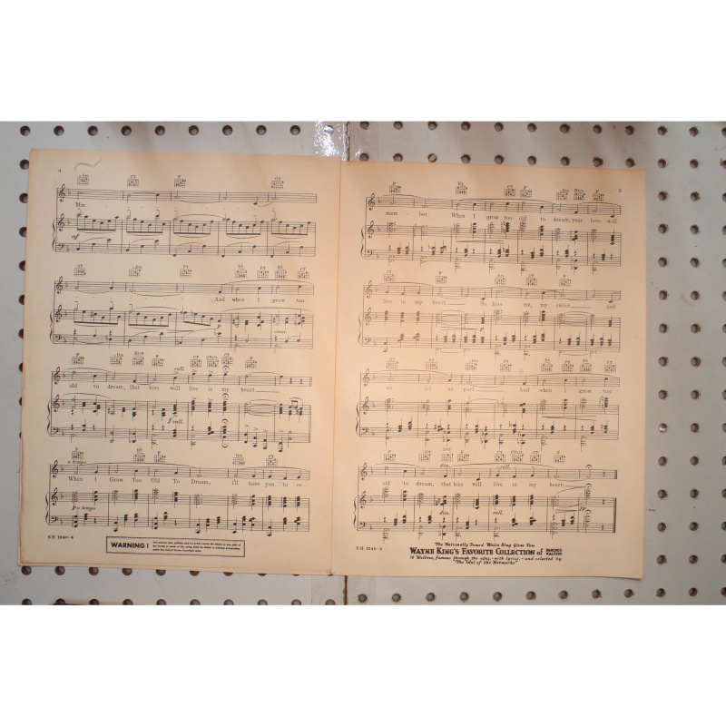 1935 - WHEN I GROW TOO OLD TO DREAM  BY OSCAR HAMMERSTEIN II AND SIGMUND ROMBERG