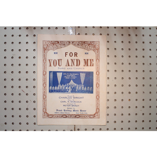 1923 - FOR YOU AND ME BY CHARLES WRIGHT , CARL. BABCOCK AND PETER BRADY - Sheet