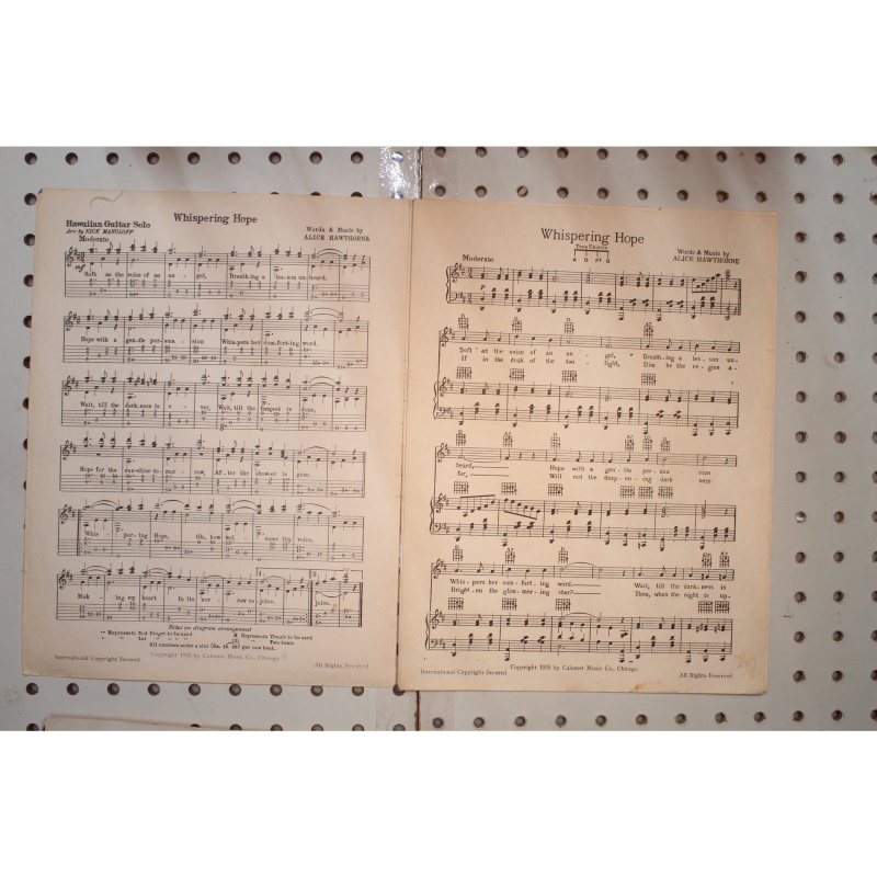 1935 - WHISPERING HOPE - Sheet Music