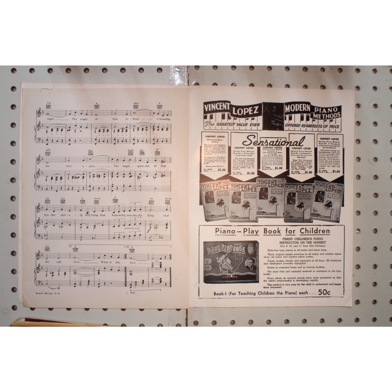 1941 - LOVES MELODY BY CAROLYN MERRILL AND P.I. TSCHAIKOWSKY - Sheet Music