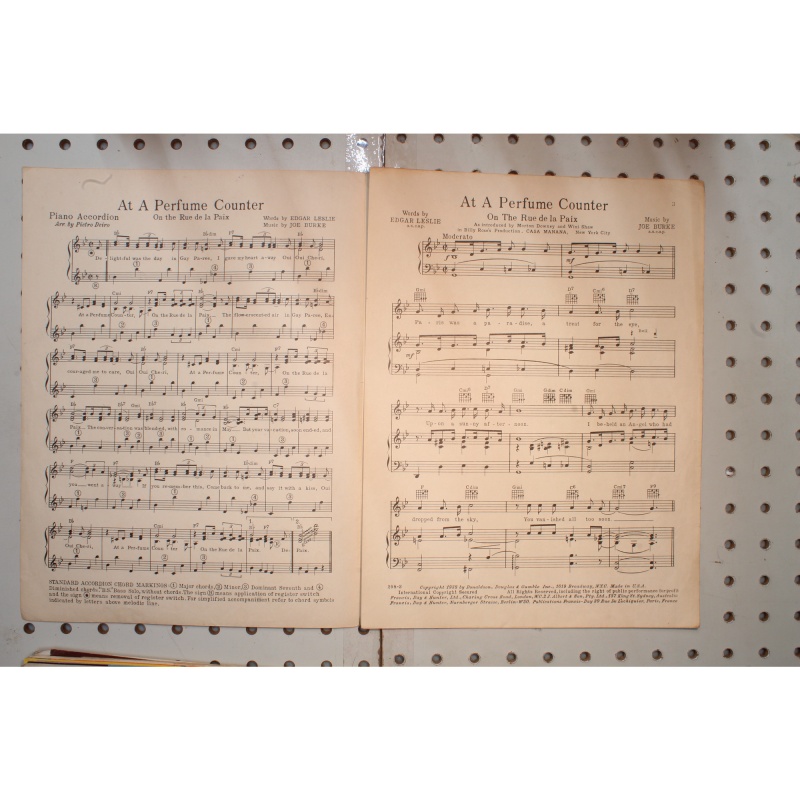 1938 - AT A PERFUME COUNTER ON THE RUE DE LA PAIX BY EDGAR LESLIE AND JOE BURKE