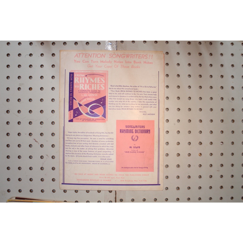 1938 - AT A PERFUME COUNTER ON THE RUE DE LA PAIX BY EDGAR LESLIE AND JOE BURKE