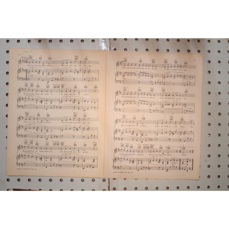 1935 - DINNER FOR ONEPLEASE, JAMES BY MICHAEL CARR - Sheet Music