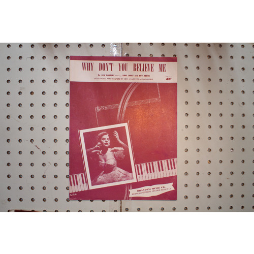 1952 - WHY DONT YOU BELIEVE ME BY LEW DOGLAS , KING LANEY AND ROY RODDE - Sheet