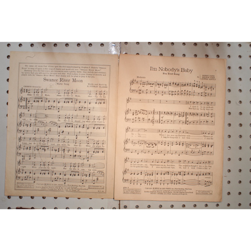 1921 - IM NOBODIES BABY BY BENNY DAVIS, LESTER SANTLY AND MILTON AGER - Sheet M