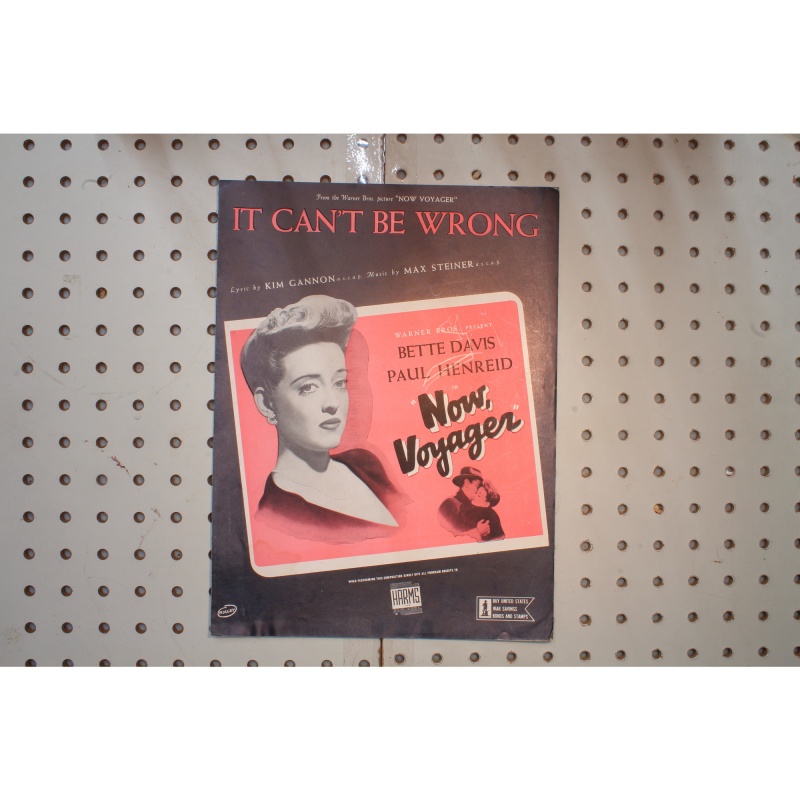 1942 - IT CANT BE WRONG BY KIM GANNON AND MAX STEINER BETTE DAVIS AND PAUL HENR