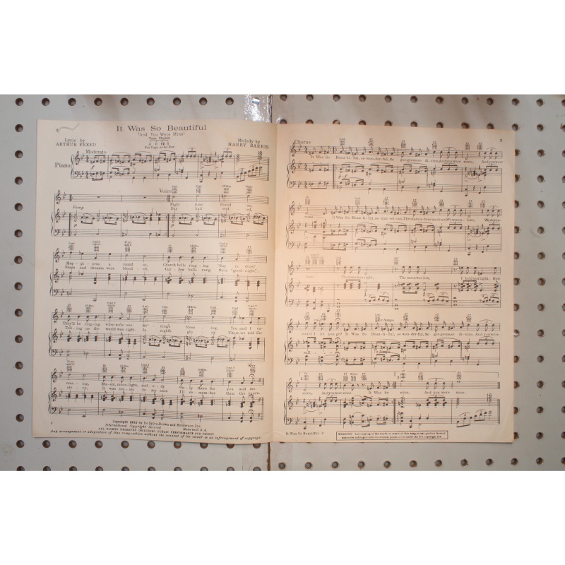 1932 - IT WAS SO BEAUTIFUL (AND YOU WERE MINE) BY ARTHUR FREED AND HARRY BARRIS