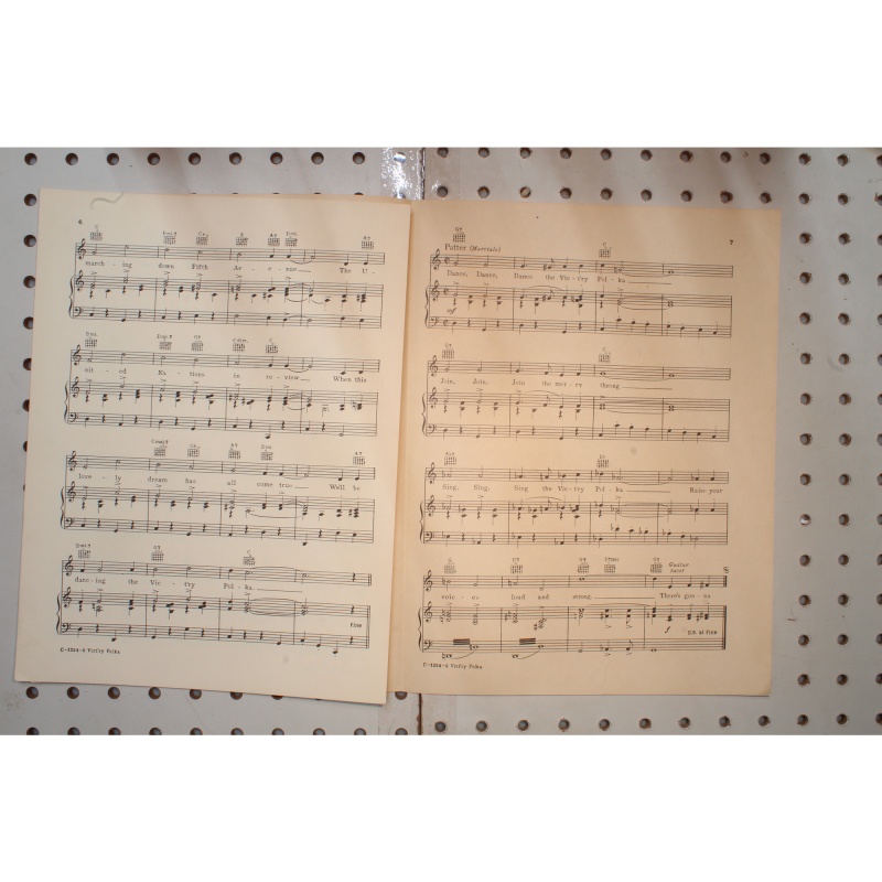 1943 - VICTRY POLKA BY SAMUEL CAHN AND JULE STYNE - Sheet Music
