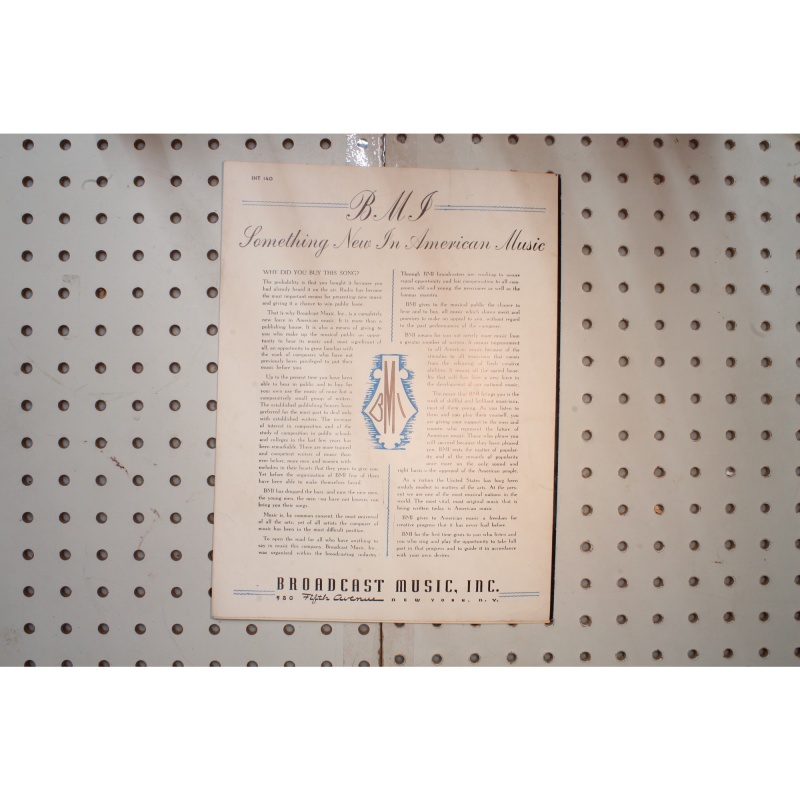 1940 - IT ALL COMES BACK TO ME NOW BY HY ZARET , JOAN WHITNEY AND ALEX KRAMER -