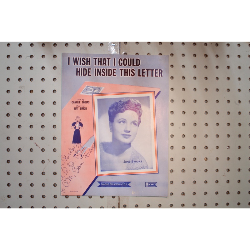 1943 - I WISH THAT I COULD HIDE INSIDE THIS LETTER BY CHARLIE TOBIAS AND NAT SIM