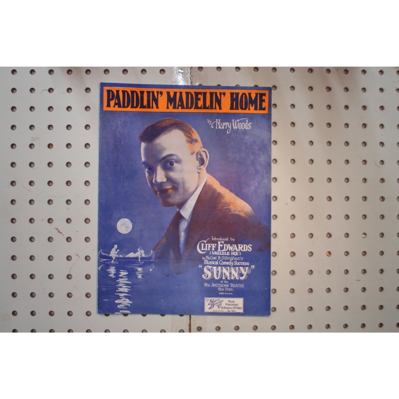 1925 - PADDLIN MADELIN HOME BY HARRY WOODS - Sheet Music
