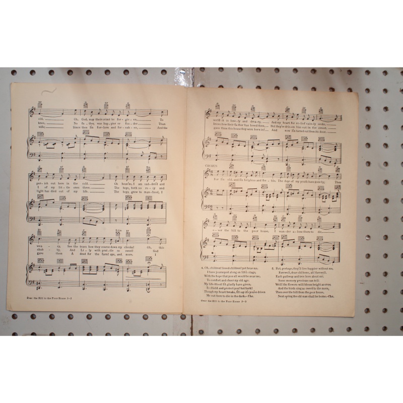 1937 - OVER THE HILL TO THE POOR HOUSE BY DAVID BRAHAM & GEO. L. CATLIN - Sheet