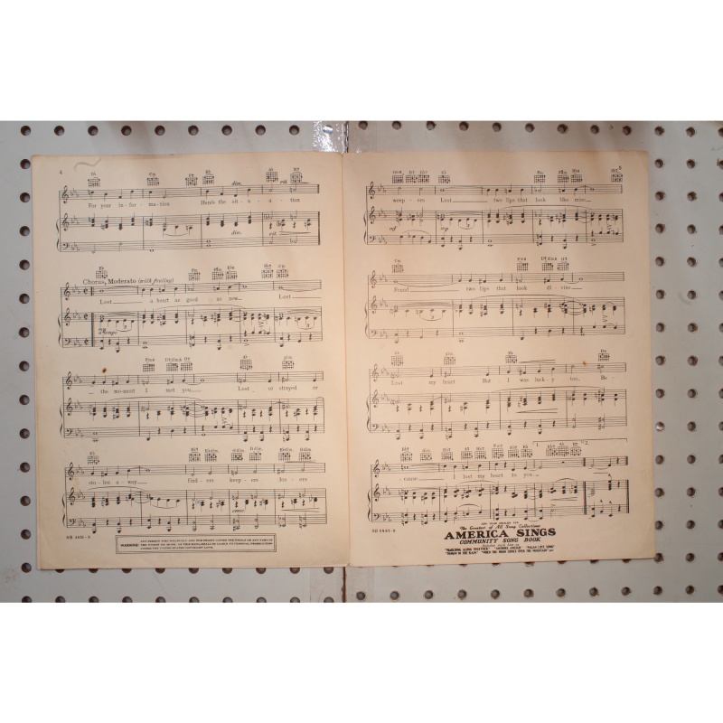 1936 - LOST BY PHIL OHMAN , JOHNNY MERCER AND MACY O. TEETOR - Sheet Music