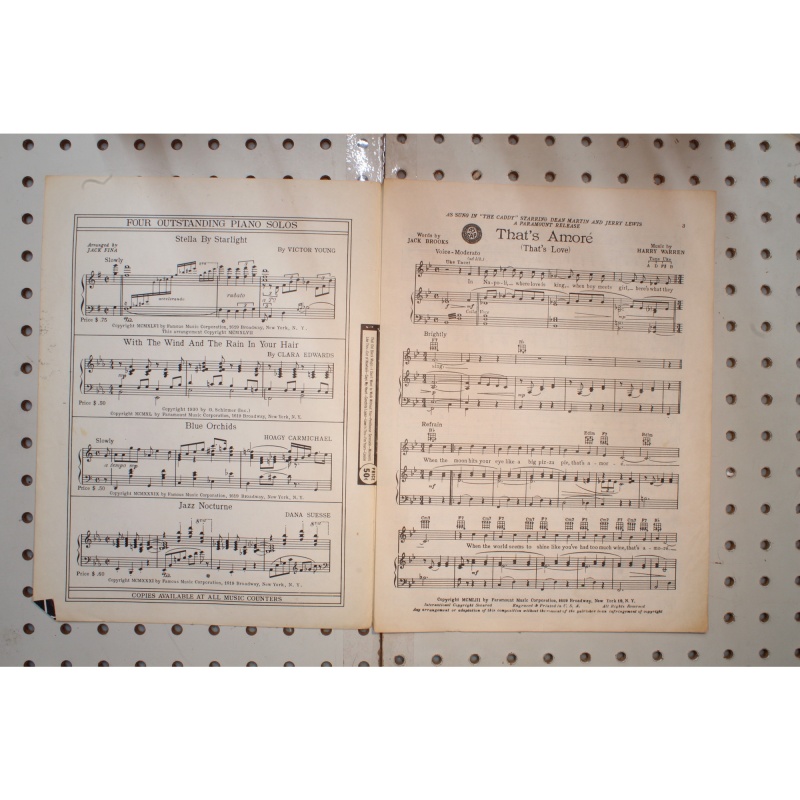 1931 - THATS AMORE (THATS LOVE) JACK BROOKS AND HARRY WARREN - Sheet Music