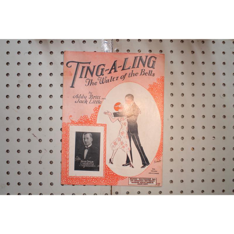 1926 - TING-A-LING THE WALTZ OF THE BELLS BY ADDY BRITT AND JACK LITTLE - Sheet 