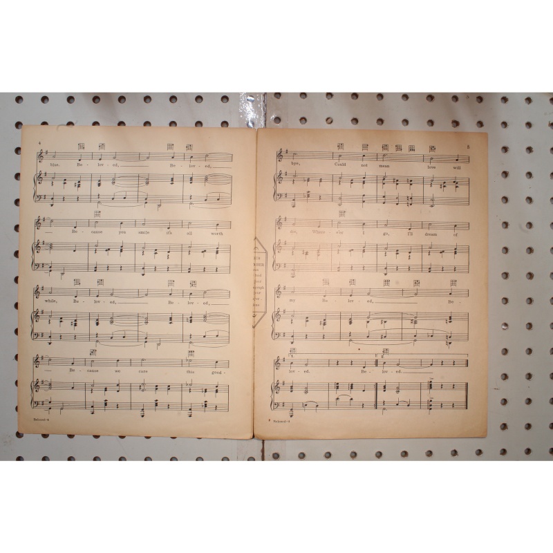 1928 - BELOVED BY GUS KAHN AND JOE SANDERS - Sheet Music
