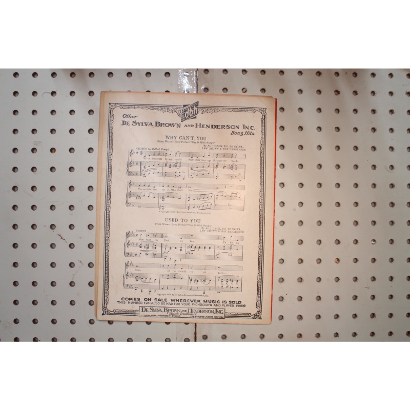 1929 - IF YOU BELIEVED IN ME L. WOLFE GILBERT AND ABEL BAER - Sheet Music