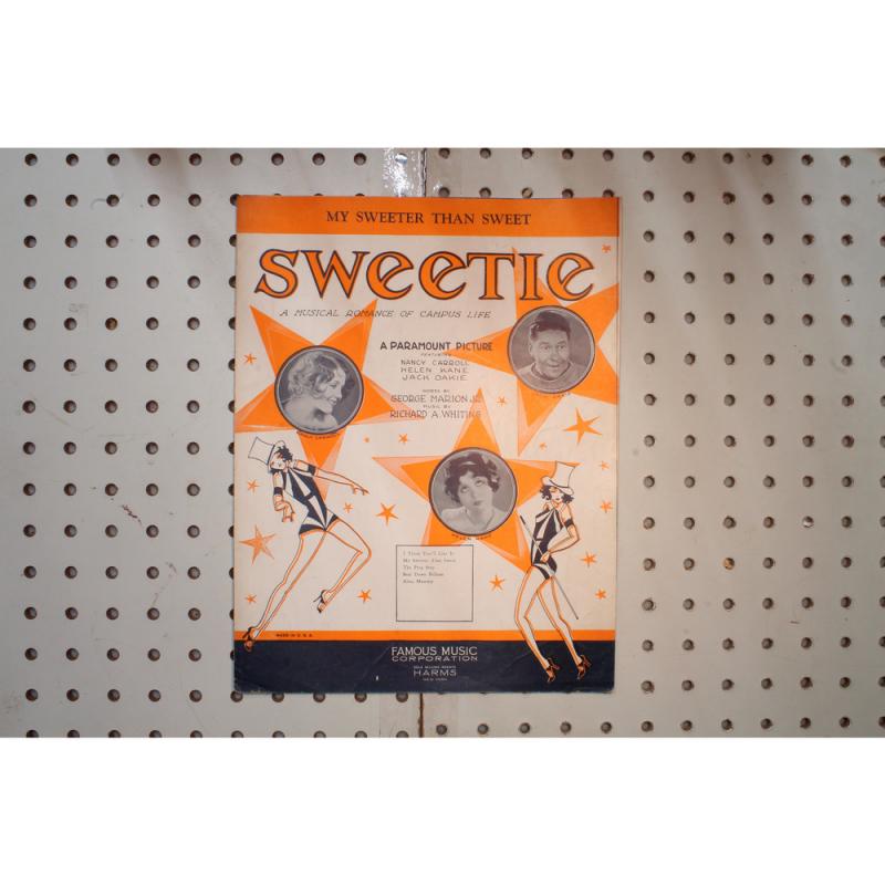 1929 - MY SWEETER THAN SWEET SWEETIE A MUSICAL ROMANCE OF CAMPUS LIFE - Sheet Mu