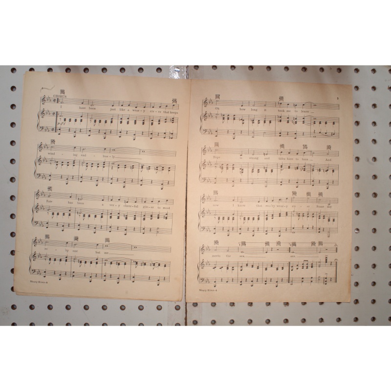 1929 - WEARY RIVER  IRVING BERLIN - Sheet Music