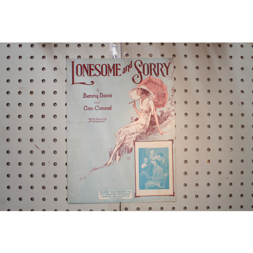 1926 - LONESOME AND SORRY BENNY DAVIS AND CON CONRAD - Sheet Music