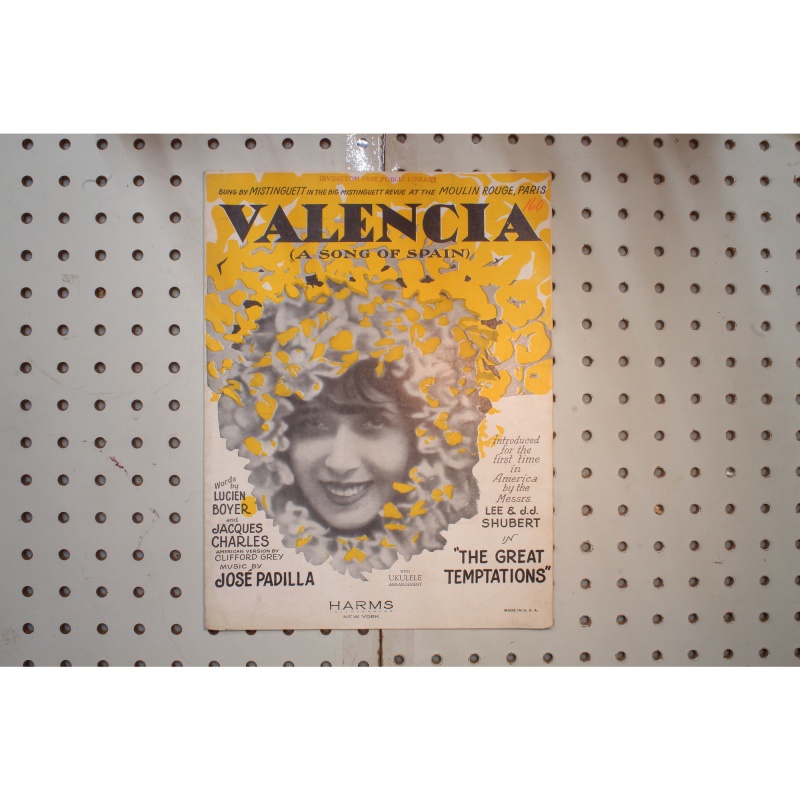 1925 - VALENCIA ( A SONG OF SPAIN) - Sheet Music