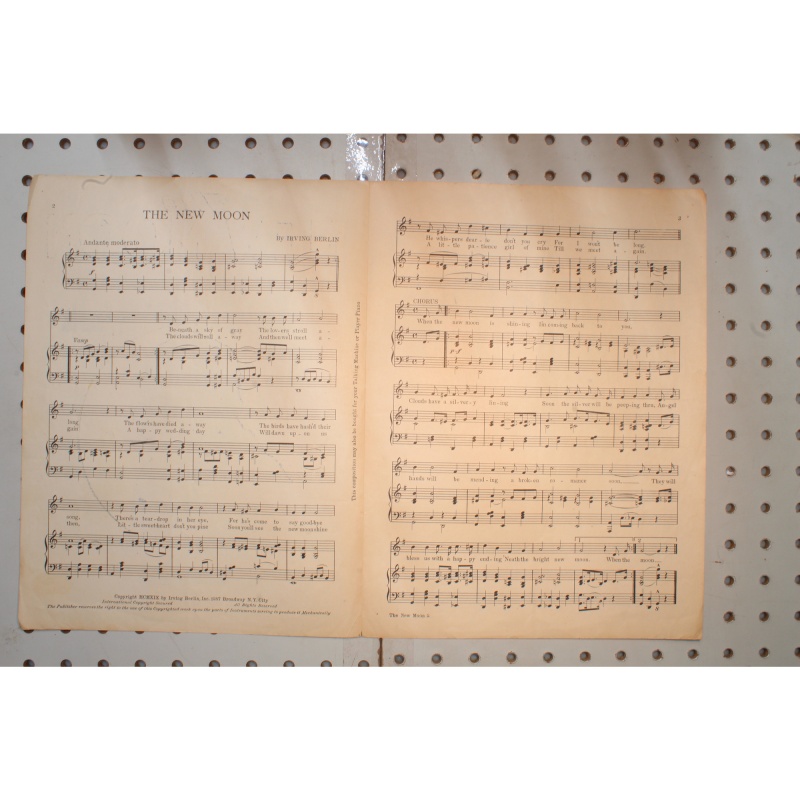 1919 - IRVIING BERLIN THE NEW MOON - Sheet Music