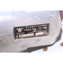 Vintage trustworthy circular saw model number 96250