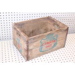 Vintage Canada dry wooden crate