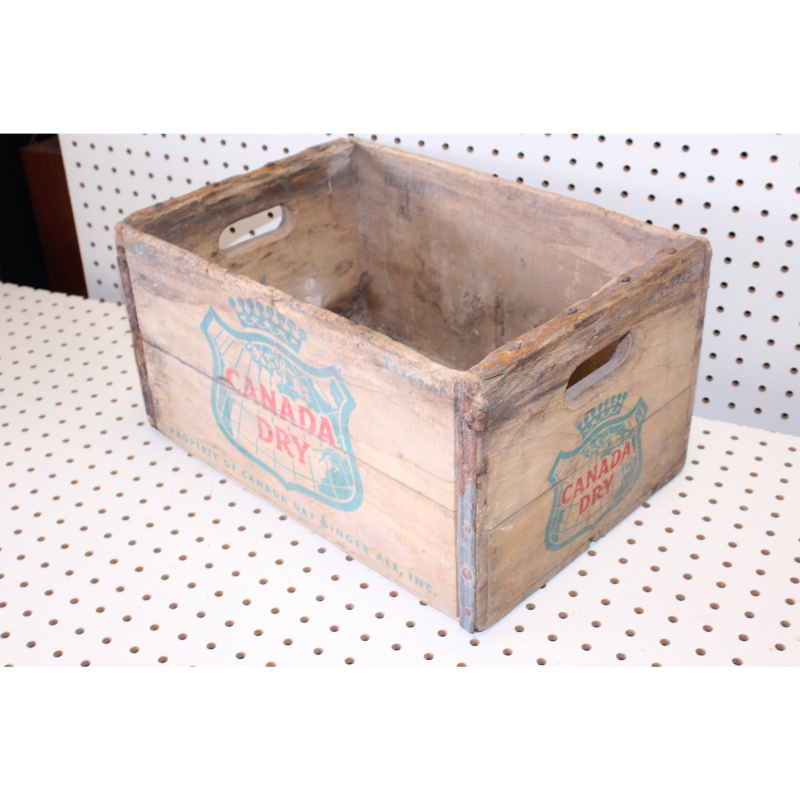 Vintage Canada dry wooden crate