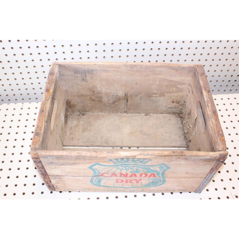 Vintage Canada dry wooden crate