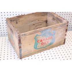 Vintage Canada dry wooden crate