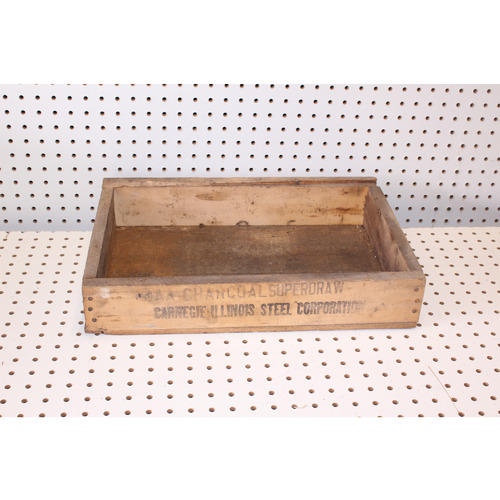 Nice early solid wood flat Carnegie Illinois steel Corporation