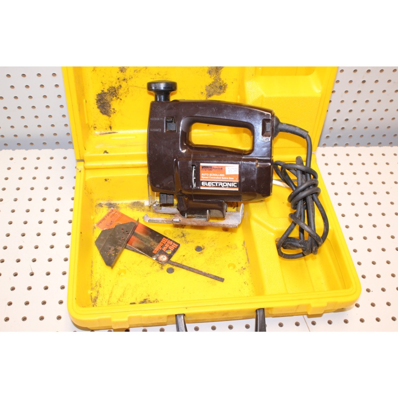 Vintage Montgomery Ward powr kraft scrolling sabre saw xba 81023a with case