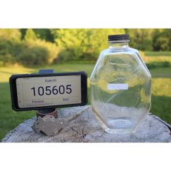 8" Vintage Polar bear bottle - Clear Glass
