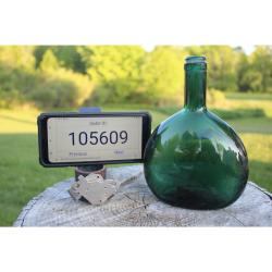 8" Vintage BOTTLE - Green Glass