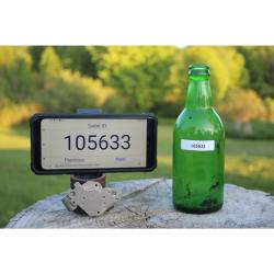 7.5" Vintage Bottle - Green Glass